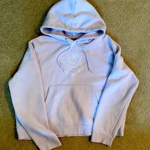 Lavender Rose Embroidered Obey Hoodie